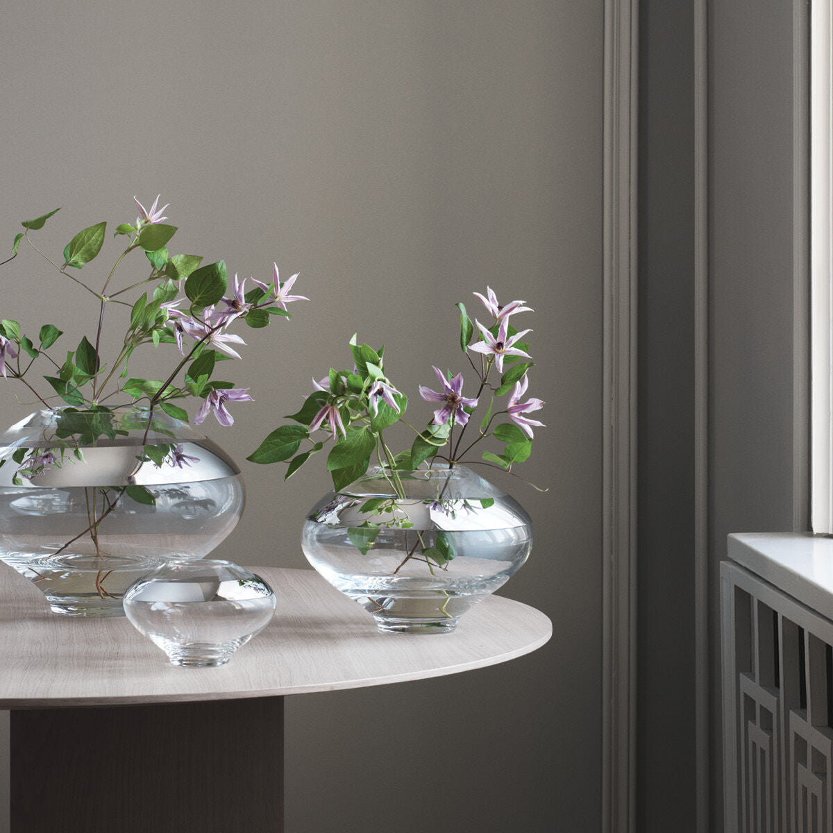 DUO Round Glass Vase, Small