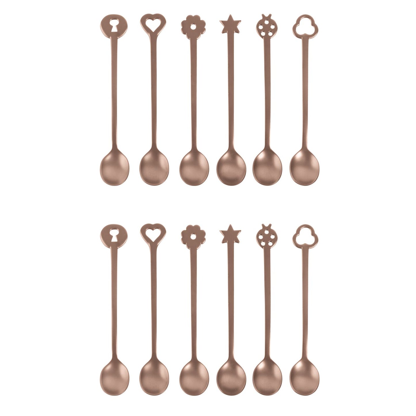 Holloware Gifts Party Portafortuna Party Spoons 12 pcs Giftboxed 4 1/2 in each Spoon Copper
