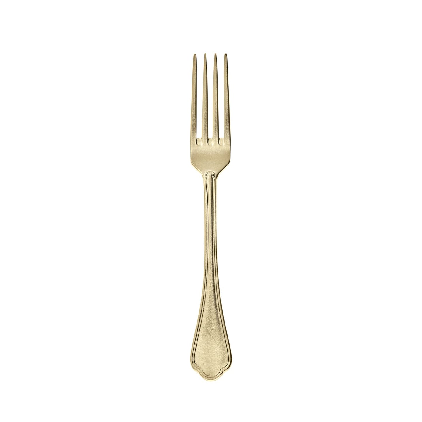 Cutlery Special Finishes Filet Toiras Diamond PVD White Gold Dessert Fork 7 1/4 in