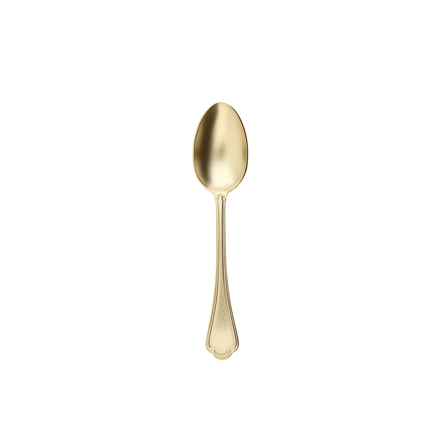 Cutlery Special Finishes Filet Toiras Diamond PVD White Gold Moka Spoon 4 5/8 in