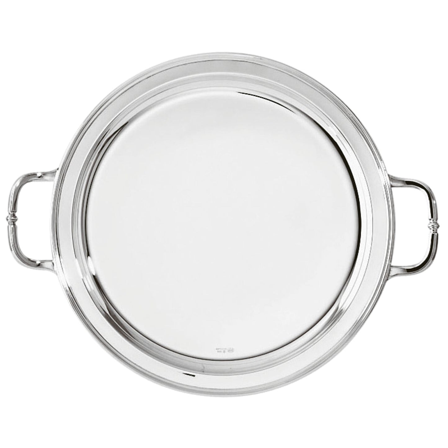 Table Contour Tray Round with handles ø 16 1/8 silverplated