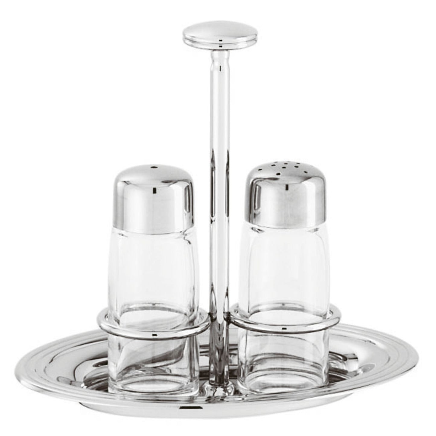Table Avenue Salt & Pepper Set with Crystal 6 1/4 4 3/8 in D
