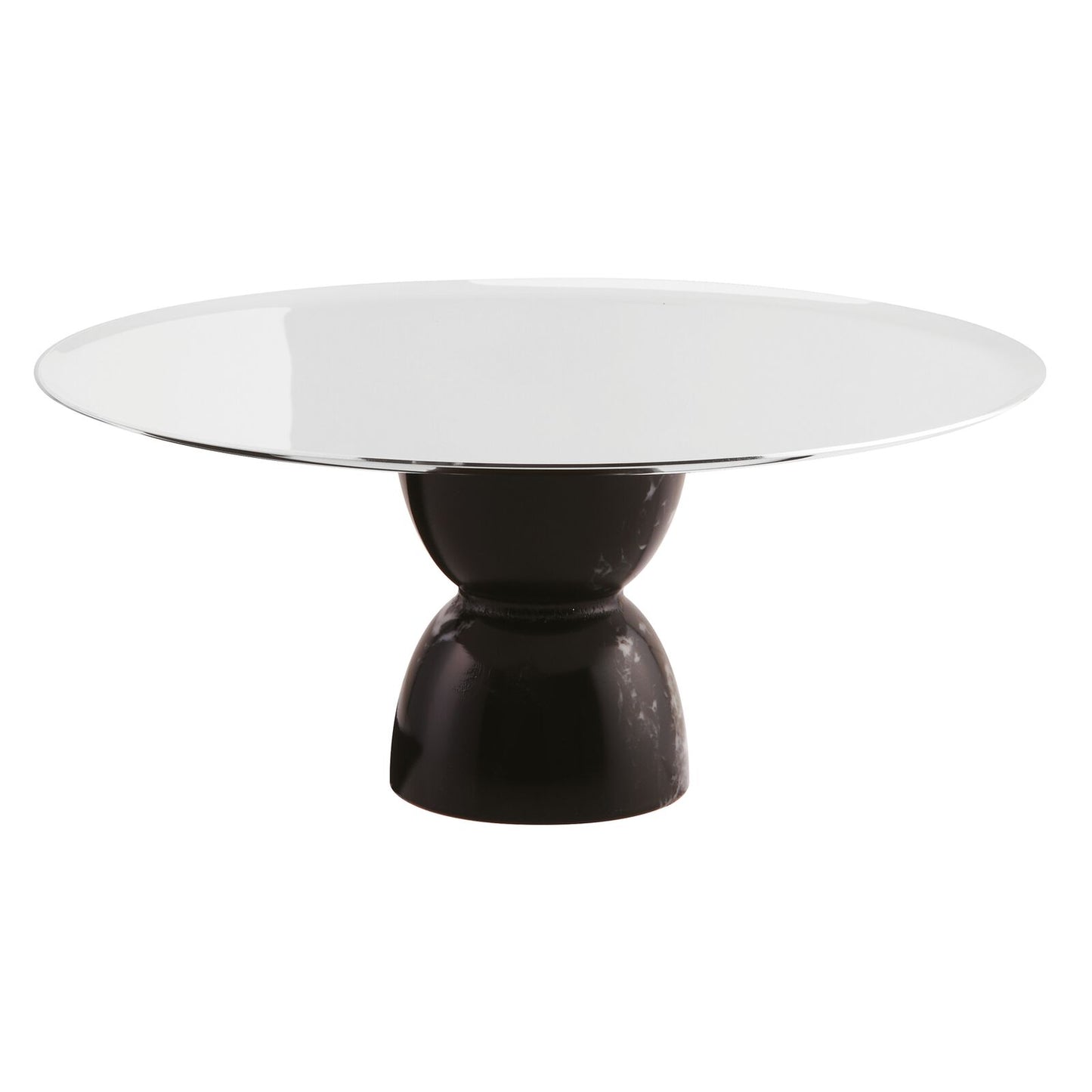 Table Madame Footed Stand 3 3/4 in Black Marble