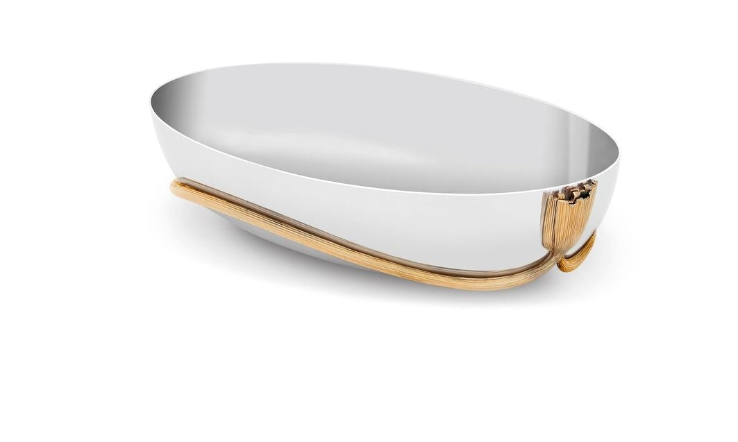 Deco Leaves Serving Boat, Large