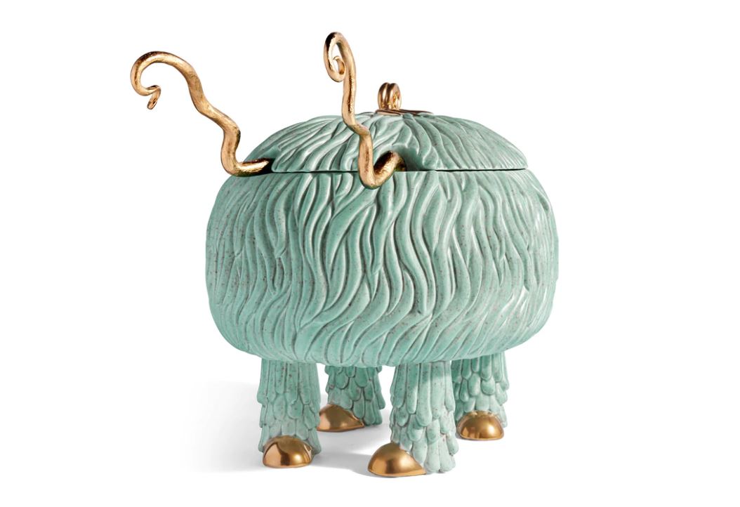 Haas Fox Salad Monster Serving Bowl, Blue Green