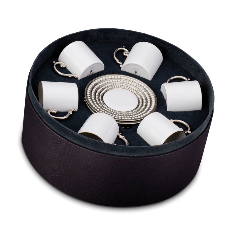 Perlée Espresso Cup and Saucer (Set of 6)