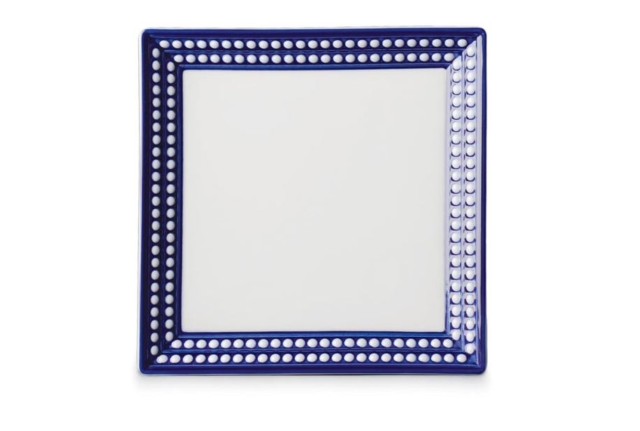 Perlée Square Tray, Bleu