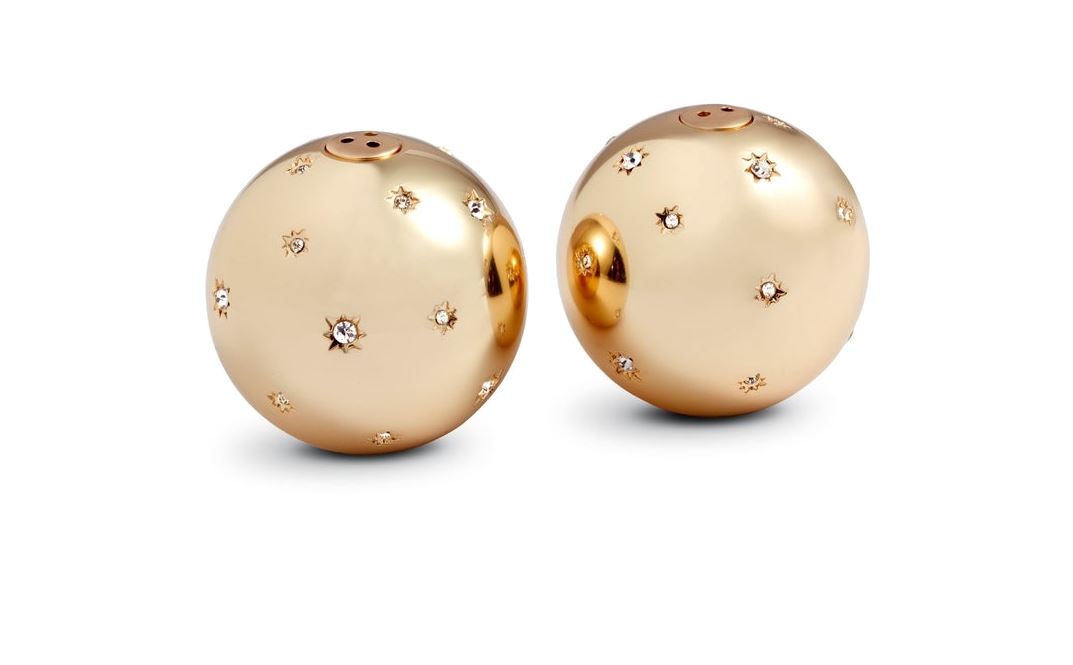Stars Spice Jewels (set of 2), Gold and White Crystals