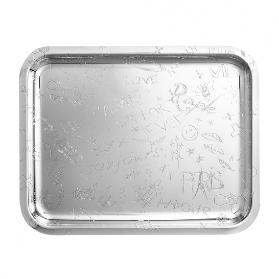 Graffiti Silver Plated Tray