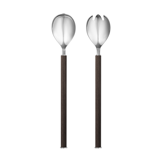 BERNADOTTE Salad Set Wood and Stainless Steel