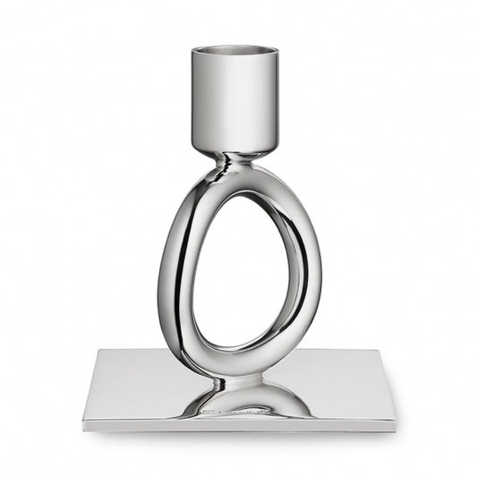 Silver Plated Single-Ring Candlestick