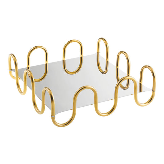 Kyma Square Tray, 10 1/4 x 10 1/4 Gold