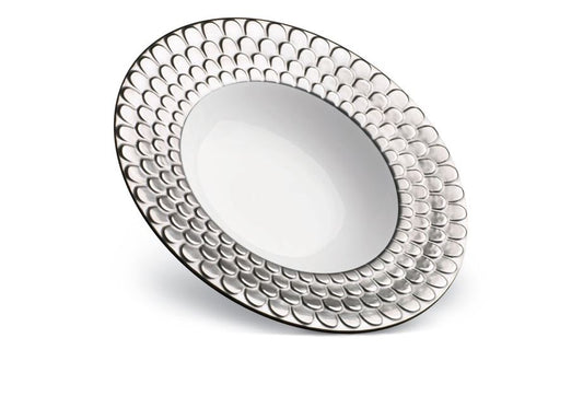Aegean Soup Plate, Platinum