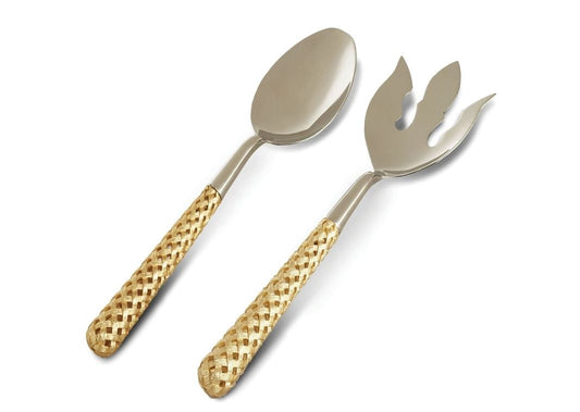 Braid Serving Set (2 Piece Set), Gold