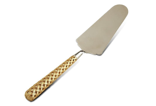 Braid Cake Server, Gold