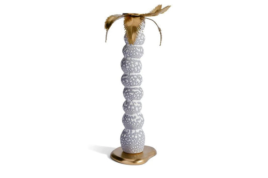 Haas Mojave Palm Candlestick, Grey