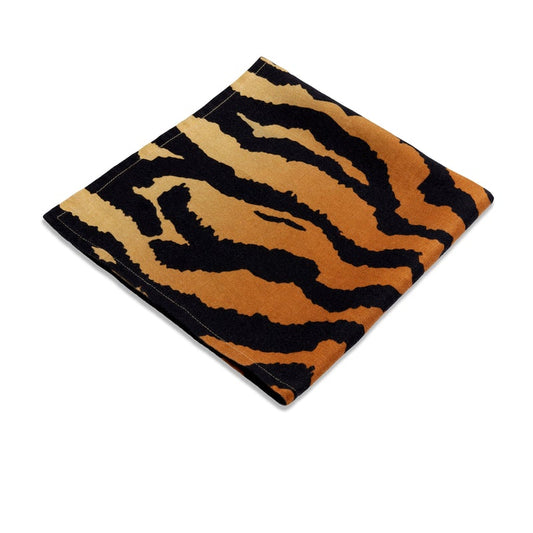 Linen Sateen Tiger Napkins (Set of 4), Natural