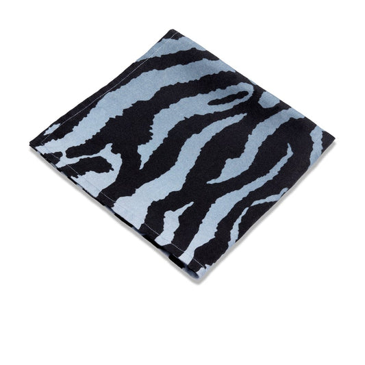 Linen Sateen Tiger Napkins (Set of 4), Blue