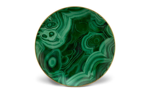 Malachite Canape Plates (Set of 4)