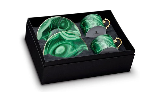 Malachite Tea Cup and Saucer (Set of 2)