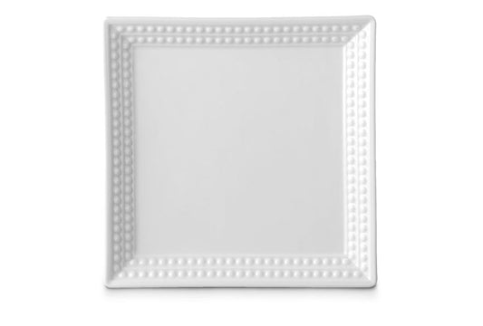 Perlée Square Tray, White