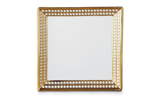 Perlée Square Tray, Gold