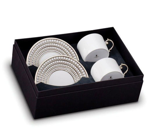 Perlée Tea Cup and Saucer (Set of 2)