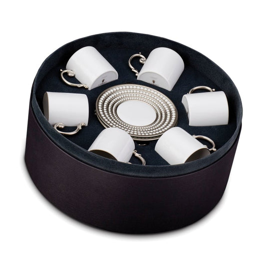 Perlée Espresso Cup and Saucer (Set of 6)