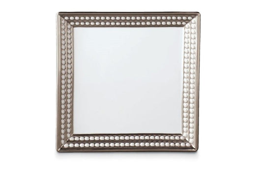Perlée Square Tray, Platinum