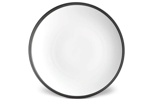 Soie Tressée Charger Plate, Black Accents