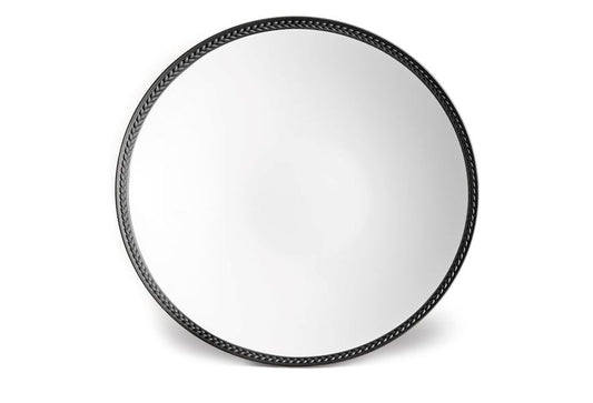 Soie Tressée Soup Plate, Black Accents